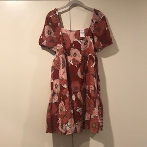 Poppy Square Neck Puff Sleeve dress